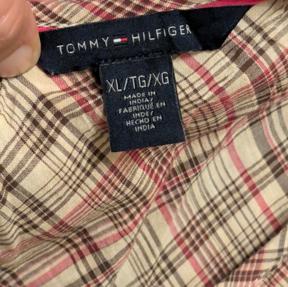 Tommy Hilfiger Plaid Ruffle Top Fem Lightweight - Fall Chic - Picture 5 of 9